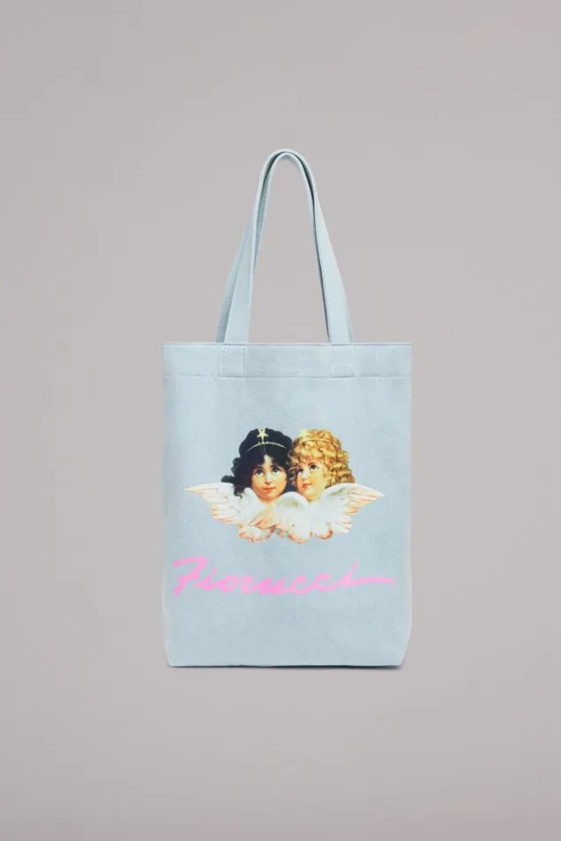Accessories Fiorucci Angels Squiggle Logo Tote Bag Blue Os
