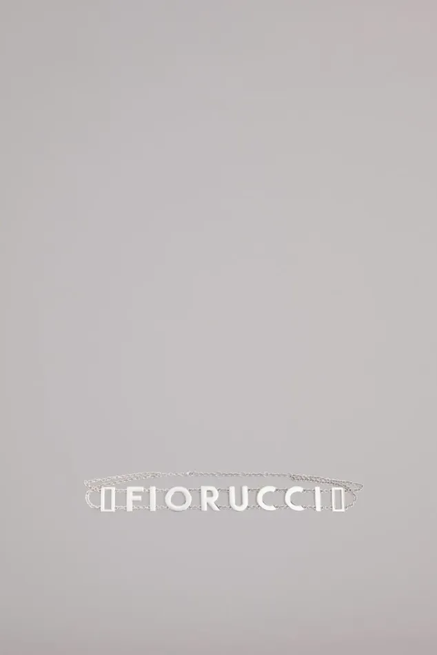 Accessories Fiorucci Chain Logo Belt Silver