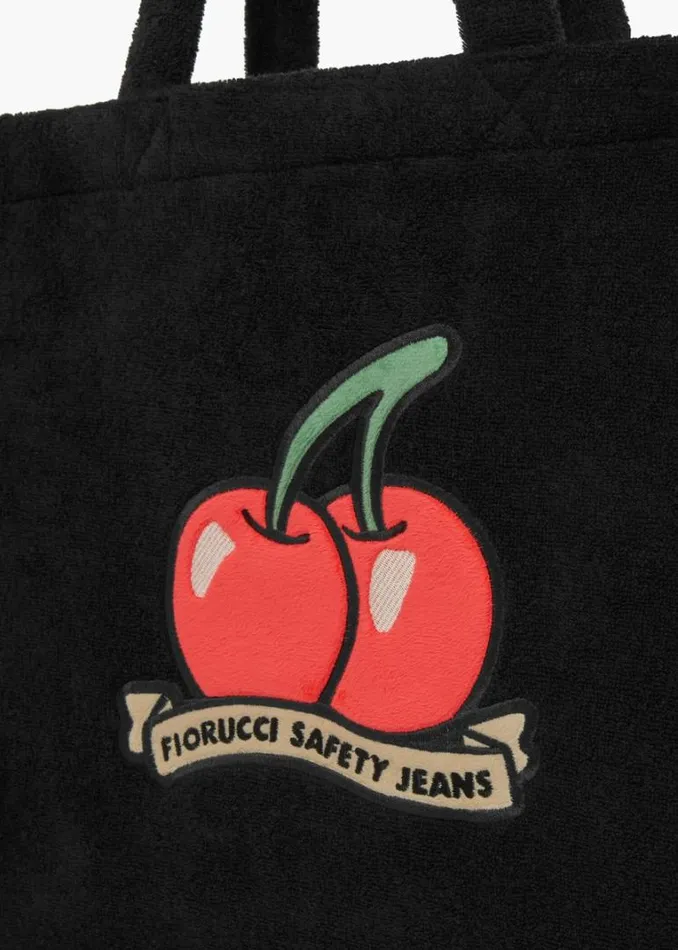 Accessories Fiorucci Cherry Towelling Tote Bag Black Black Accessories Fiorucci Cherry Towelling Tote Bag Black Black
