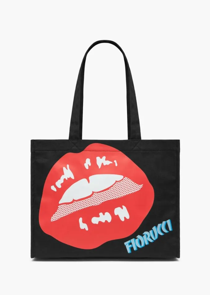 Accessories Fiorucci Lips Tote Bag Black Black