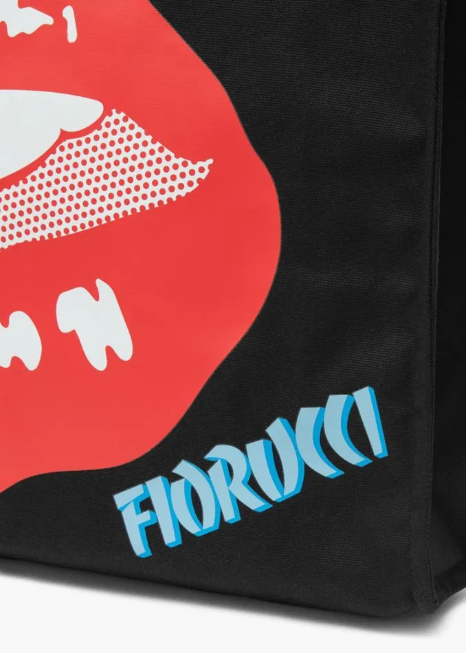 Accessories Fiorucci Lips Tote Bag Black Black Accessories Fiorucci Lips Tote Bag Black Black
