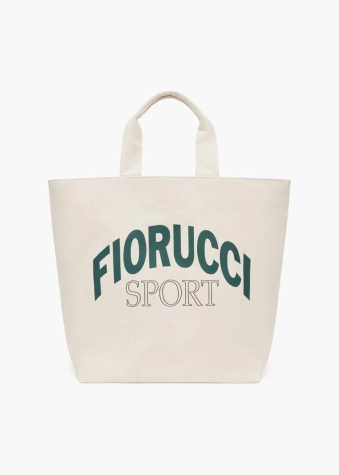 Accessories Fiorucci Sport Logo Oversized Tote Bag Cream Cream