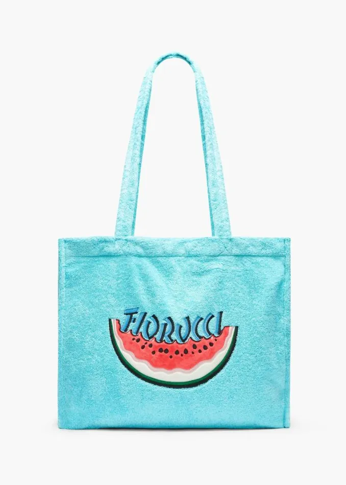 Accessories Fiorucci Watermelon Towelling Tote Bag Blue Blue