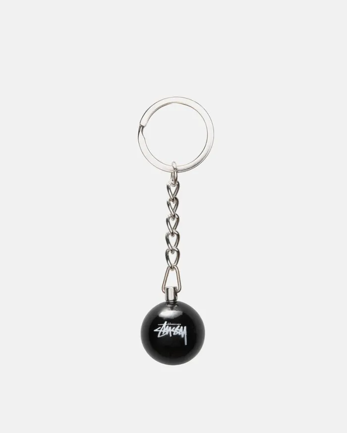 Accessories Men Stussy 8 BALL KEYCHAIN Black Accessories Men Stussy 8 BALL KEYCHAIN Black