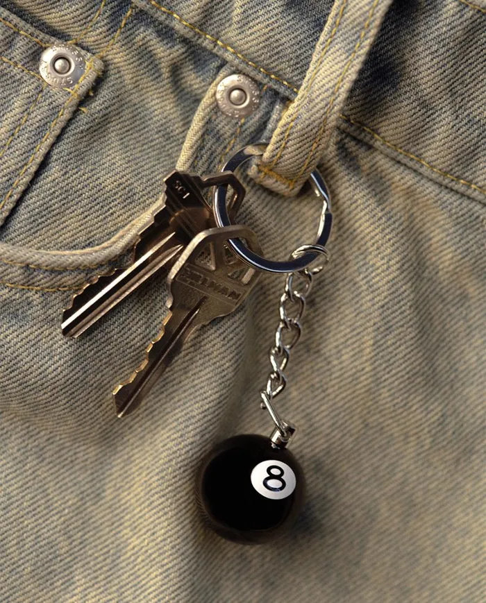 Accessories Men Stussy 8 BALL KEYCHAIN Black Accessories Men Stussy 8 BALL KEYCHAIN Black
