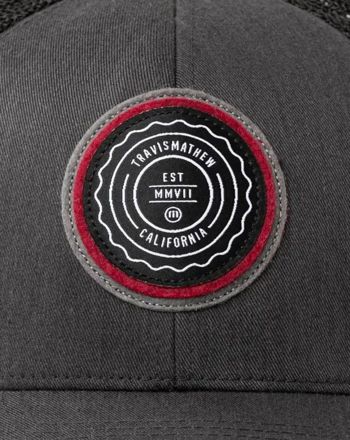 Accessories Snapbacks TravisMathew THE PATCH SNAPBACK HAT Heather Grey Pinstripe