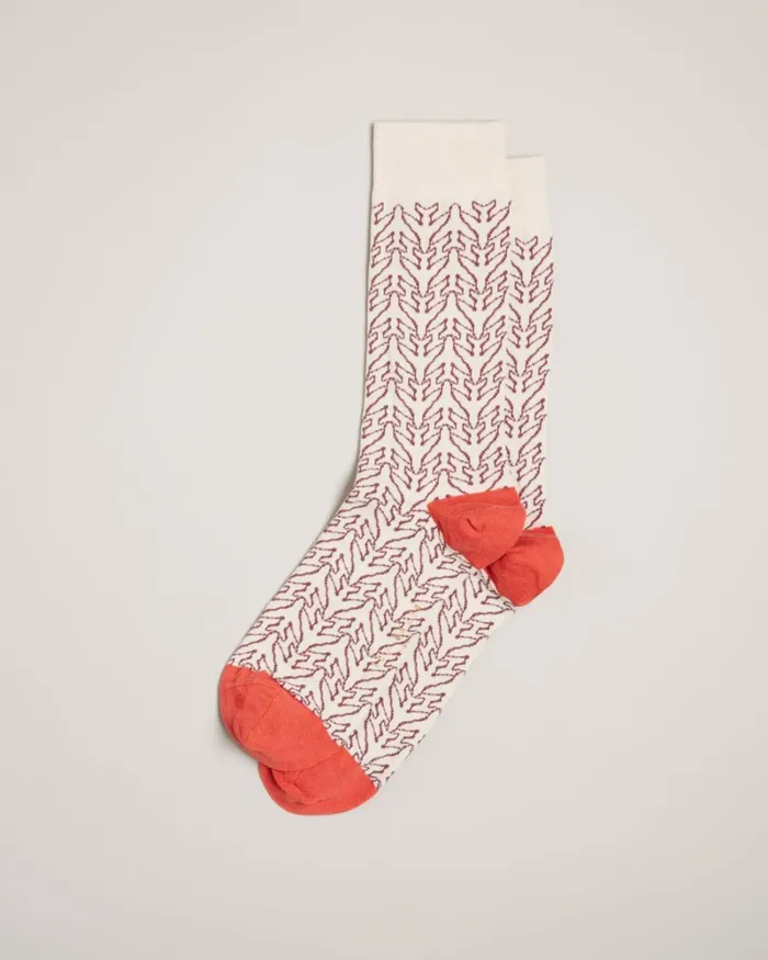Aeroplane Crew Socks Cream Men Ted Baker Socks
