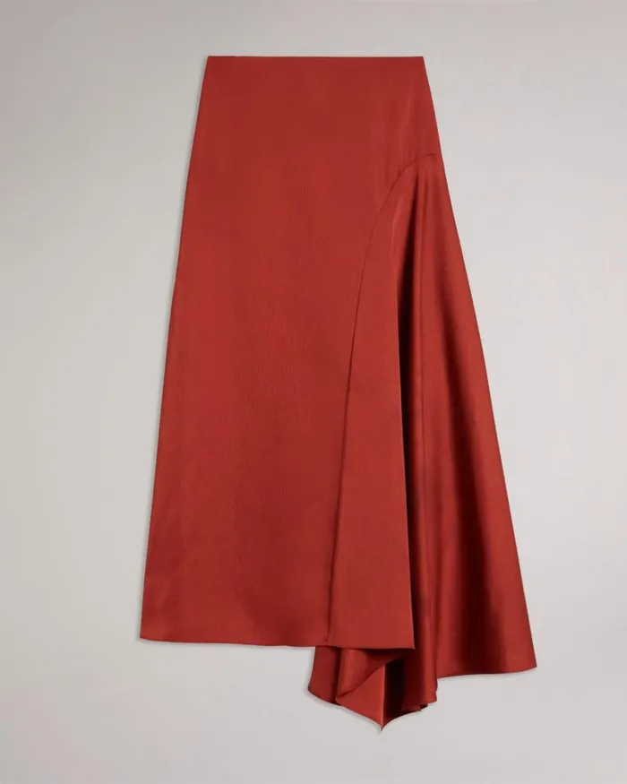 Asymmetric Midaxi Skirt Brown Women Ted Baker Skirts