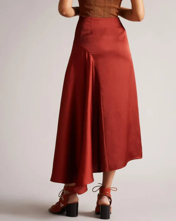 Asymmetric Midaxi Skirt Brown Women Ted Baker Skirts Asymmetric Midaxi Skirt Brown Women Ted Baker Skirts