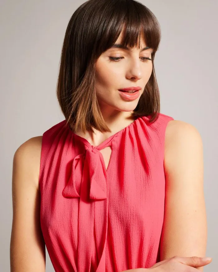 Asymmetric Tiered Mini Dress Coral Women Ted Baker Clothing Asymmetric Tiered Mini Dress Coral Women Ted Baker Clothing