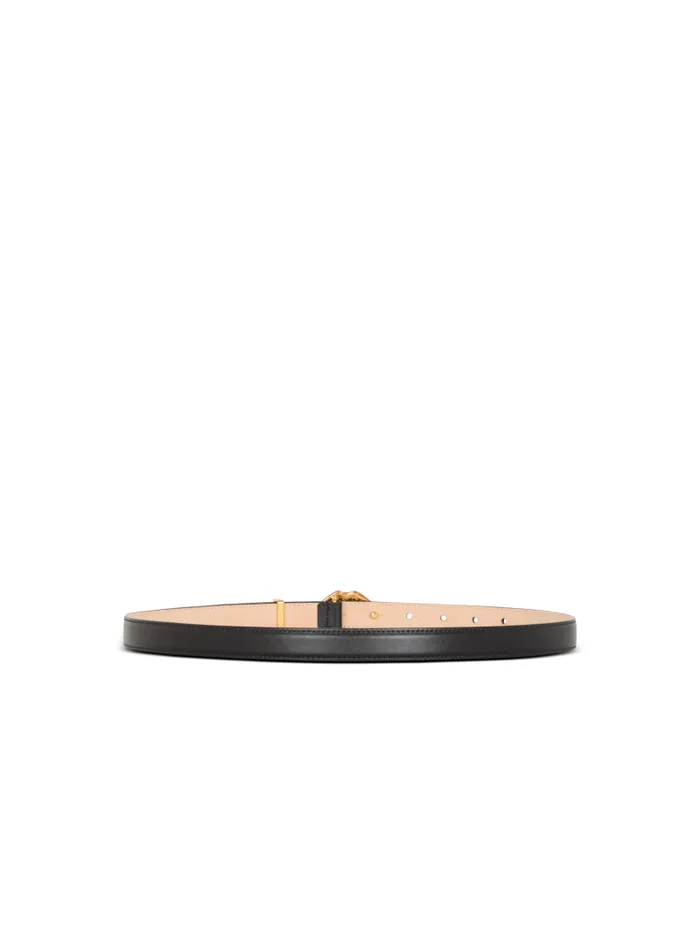 Balmain Belts Men Calfskin Kiss Belt Black