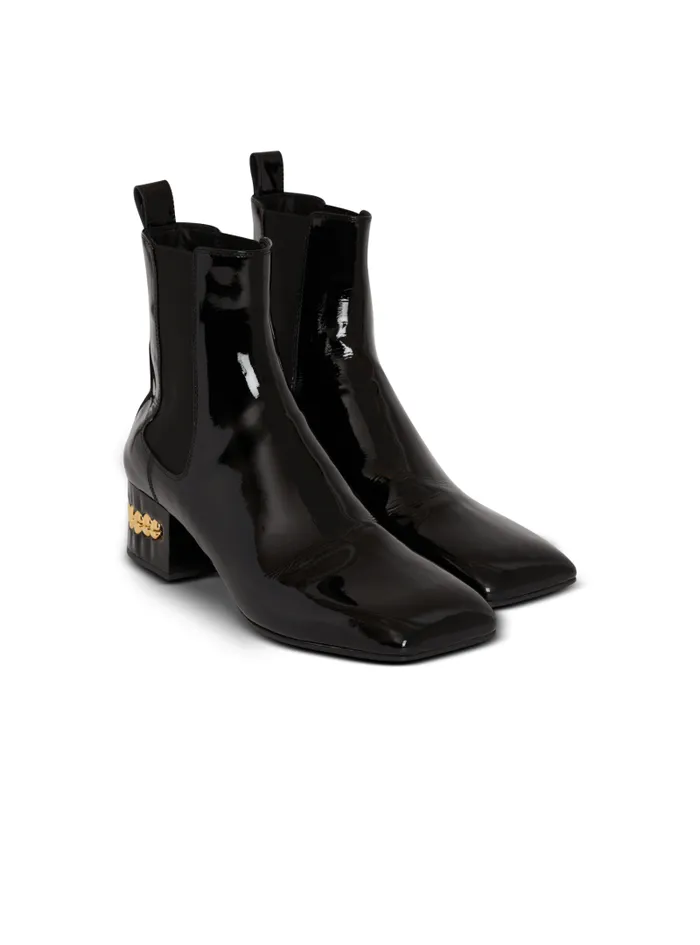 Balmain Boots And Rangers Men Eden Patent Leather Chelsea Boots Black