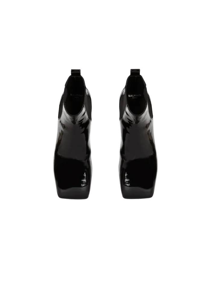 Balmain Boots And Rangers Men Eden Patent Leather Chelsea Boots Black