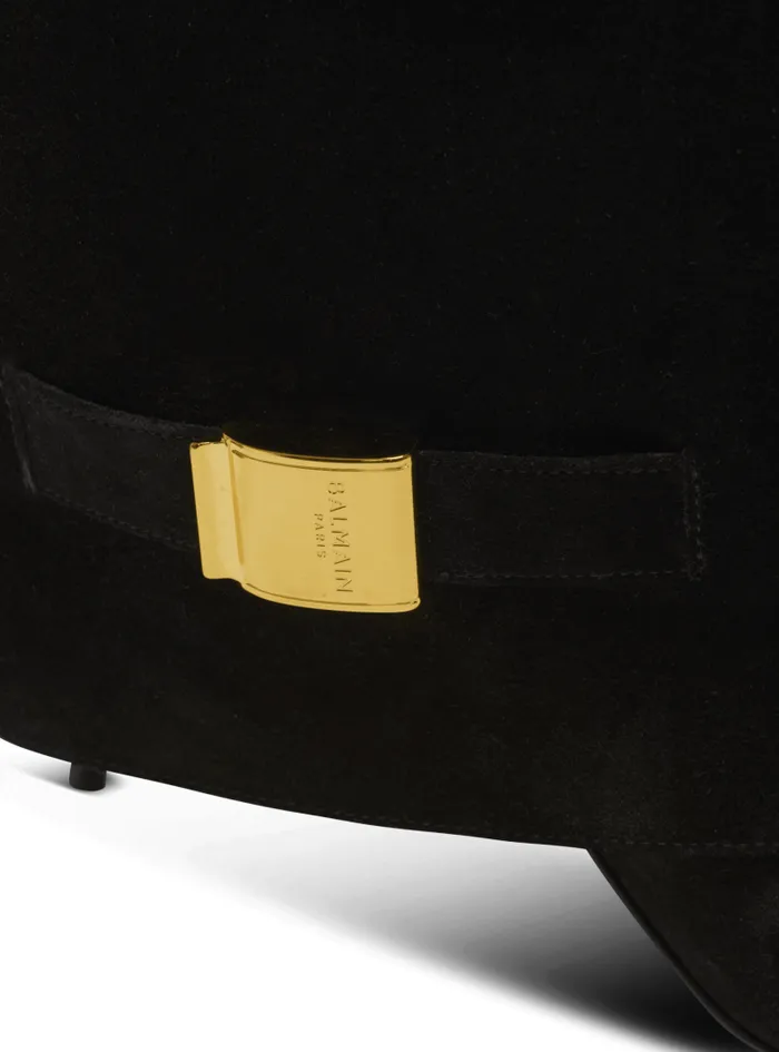 Balmain Boots Women Uma Boots In Suede Black
