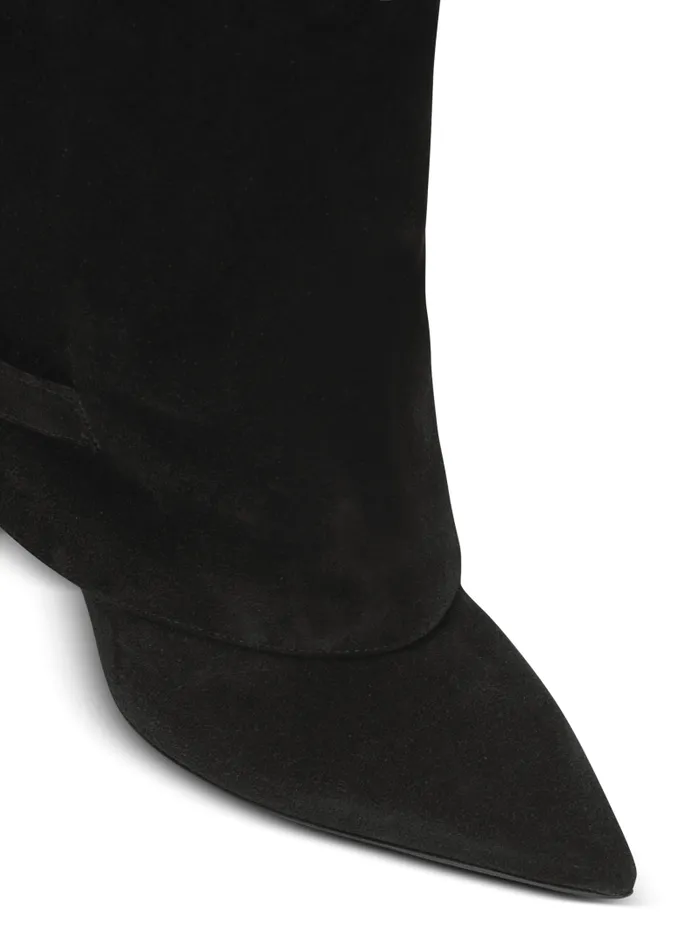 Balmain Boots Women Uma Boots In Suede Black