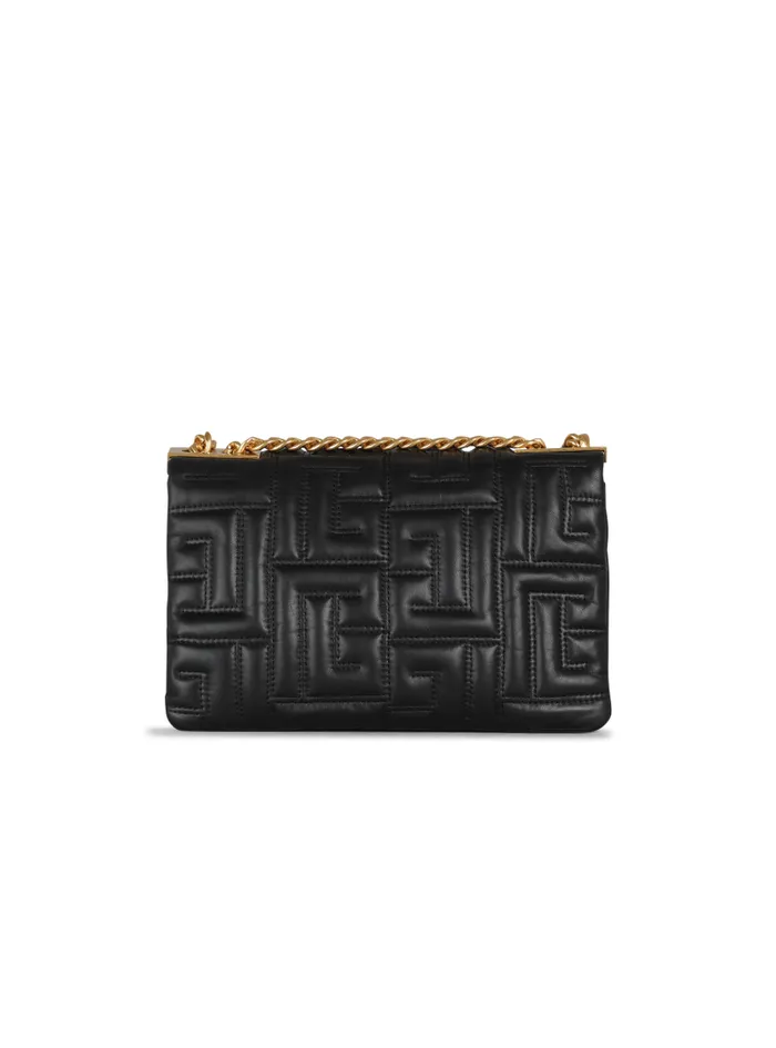 Balmain Crossbody Bags Women 1945 Soft Small Bag In Quilted Leather Black