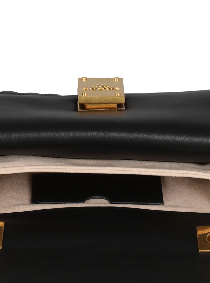 Balmain Crossbody Bags Women 1945 Soft Small Bag In Quilted Leather Black