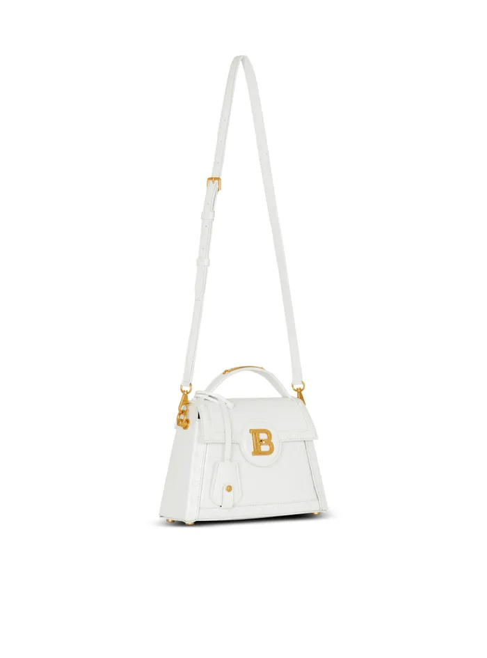 Balmain Crossbody Bags Women BBuzz Dynasty Bag In Gridembossed Calfskin White