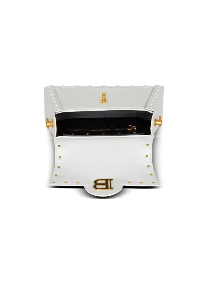 Balmain Crossbody Bags Women BBuzz Dynasty Bag In Gridembossed Calfskin White