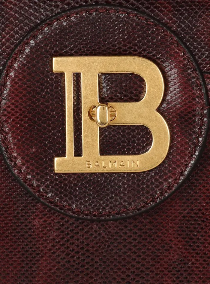 Balmain Crossbody Bags Women BBuzz Dynasty Karung Leather Bag Red