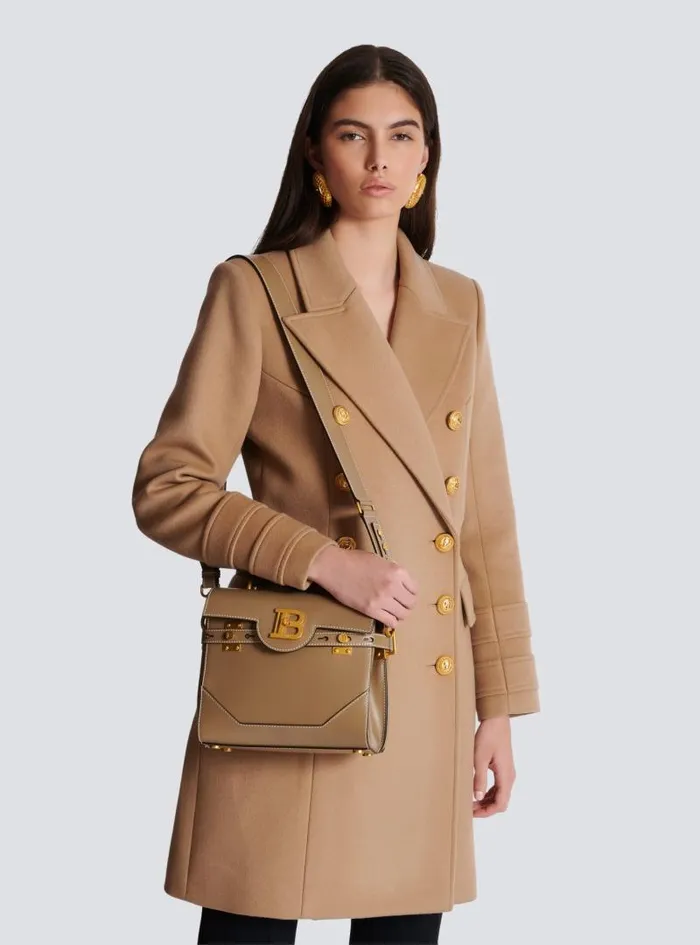Balmain Crossbody Bags Women Calfskin BBuzz 23 Bag Brown