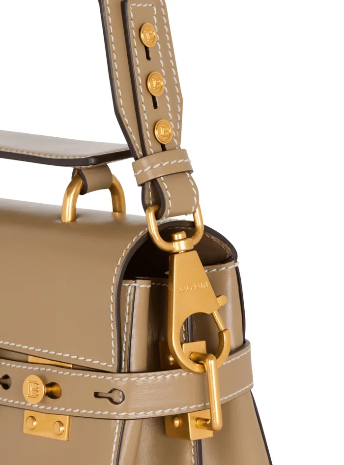 Balmain Crossbody Bags Women Calfskin BBuzz 23 Bag Brown