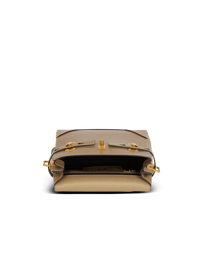 Balmain Crossbody Bags Women Calfskin BBuzz 23 Bag Brown