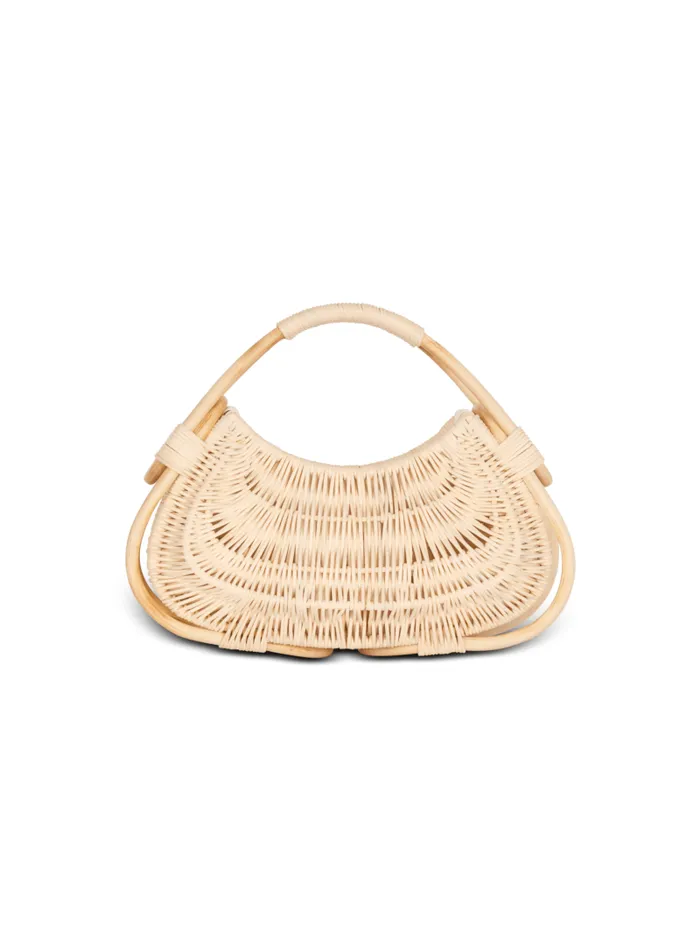 Balmain Crossbody Bags Women Medium Jolie Madame Wicker Basket Bag Beige