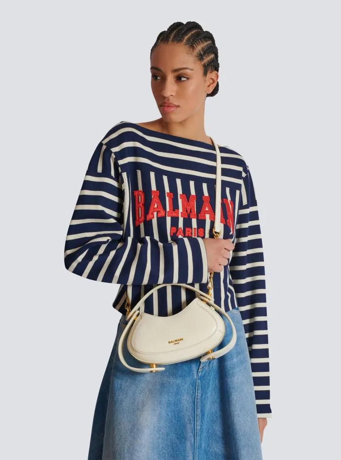 Balmain Crossbody Bags Women Small Jolie Madame Bag In Box Leather White