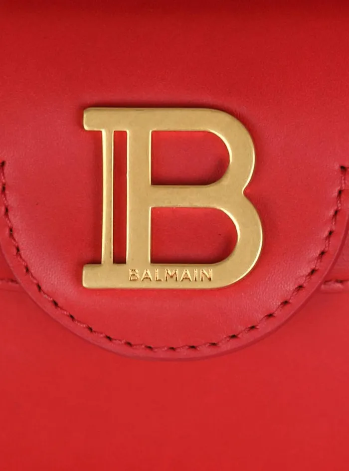 Balmain Crossbody Bags Women Smooth Leather BBuzz 19 Bag Red