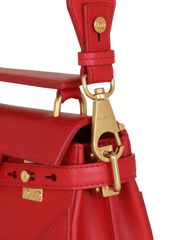 Balmain Crossbody Bags Women Smooth Leather BBuzz 19 Bag Red