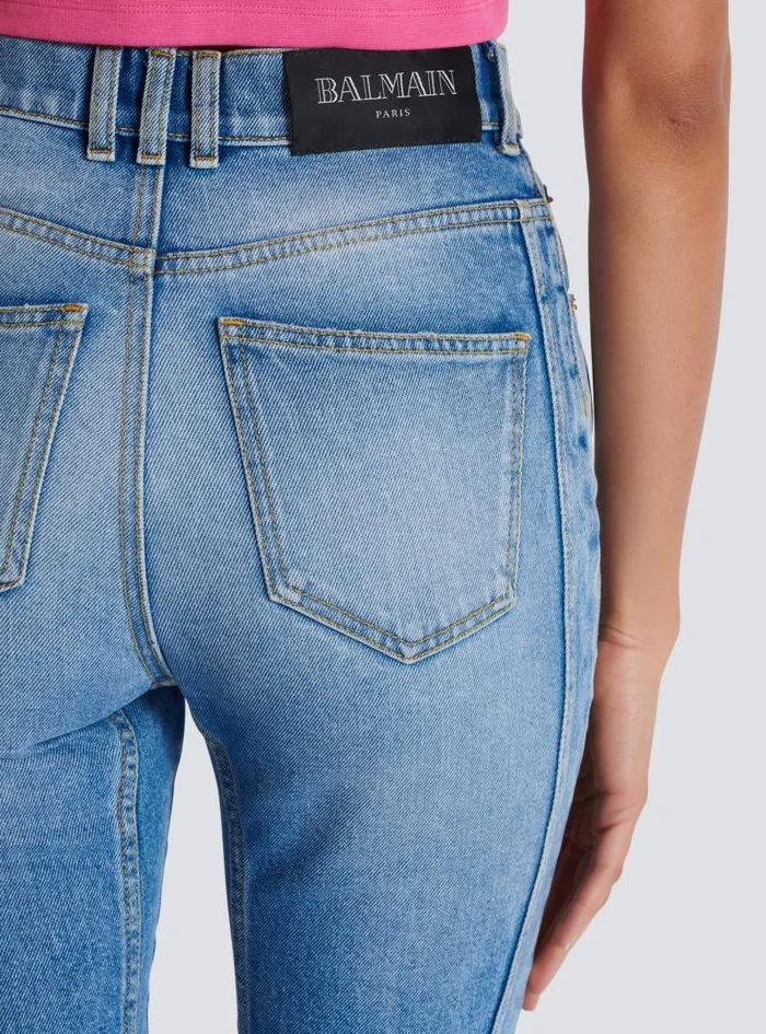 Balmain Denim Women Light Blue Denim Slimfit Jeans Blue