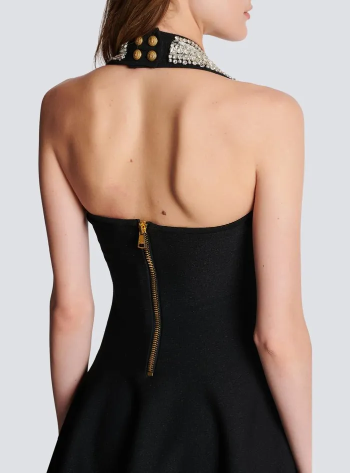 Balmain Dresses Women Knit Backless Dress Black