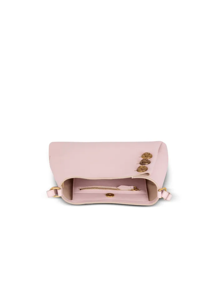 Balmain Emblme Bags Women Emblme Shoulder Bag In Grained Calfskin Pink
