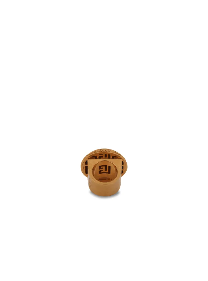 Balmain Fashion Jewelry Women Goldtone Brass Coin Ring Gold