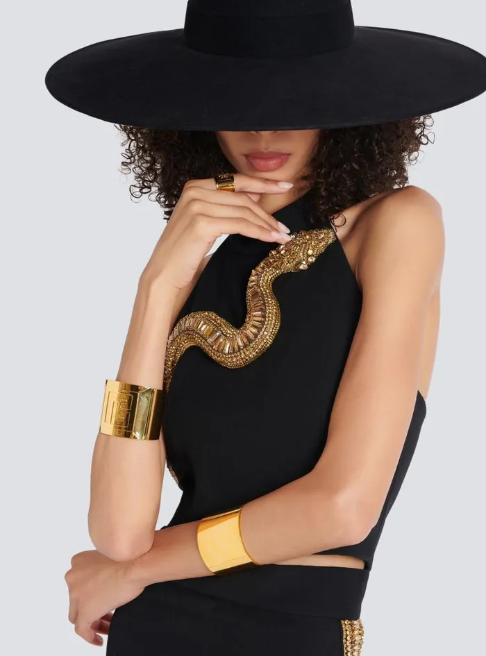 Balmain Fashion Jewelry WomenMen Tubular Bracelet In Brass Gold
