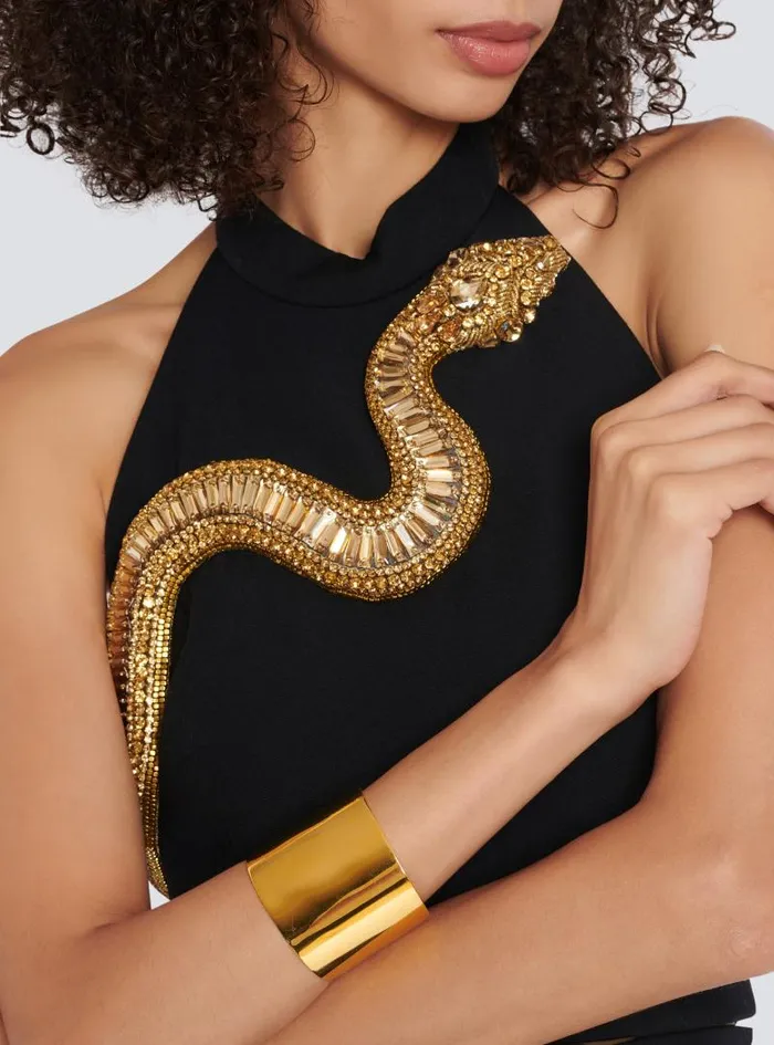 Balmain Fashion Jewelry WomenMen Tubular Bracelet In Brass Gold