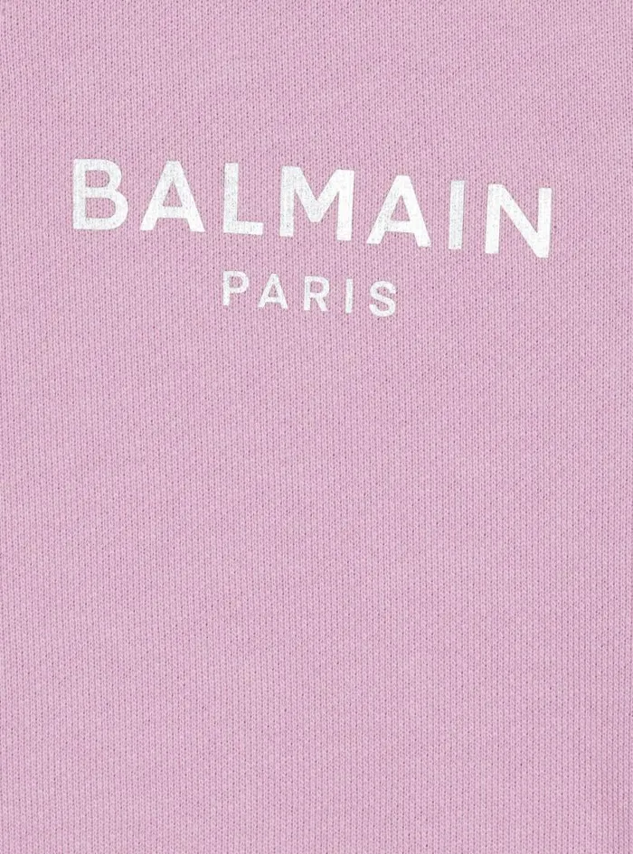 Balmain Girls 410 Years Kids Paris Sweatshirt Purple