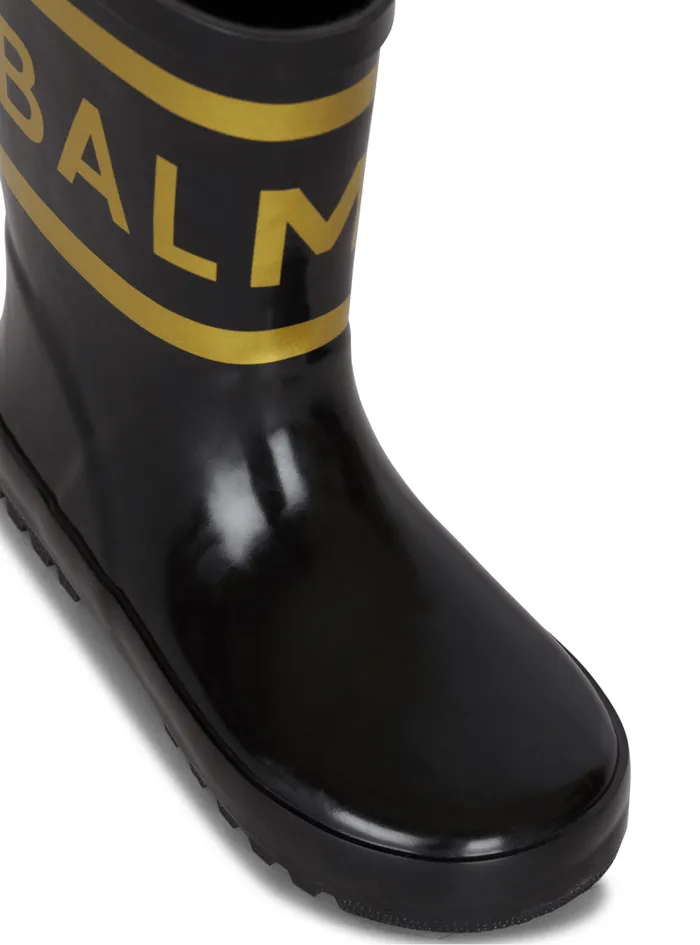 Balmain Girls 410 Years Kids Rain Boots Black