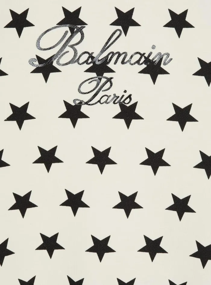 Balmain Girls 410 Years Kids Signature Stars Sweater White