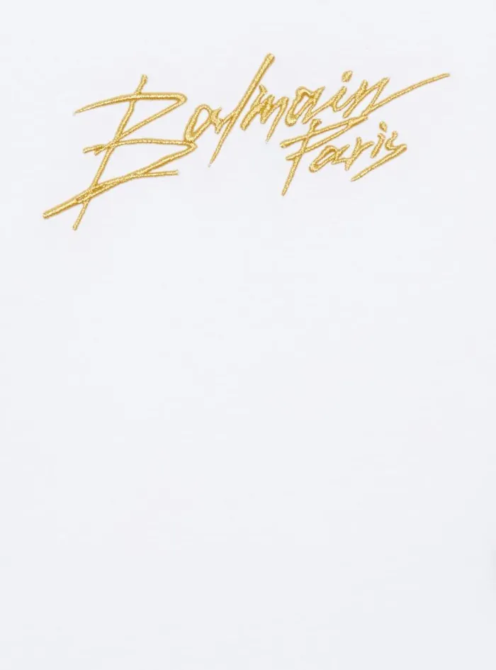 Balmain Girls 410 Years Kids Signature Tshirt White