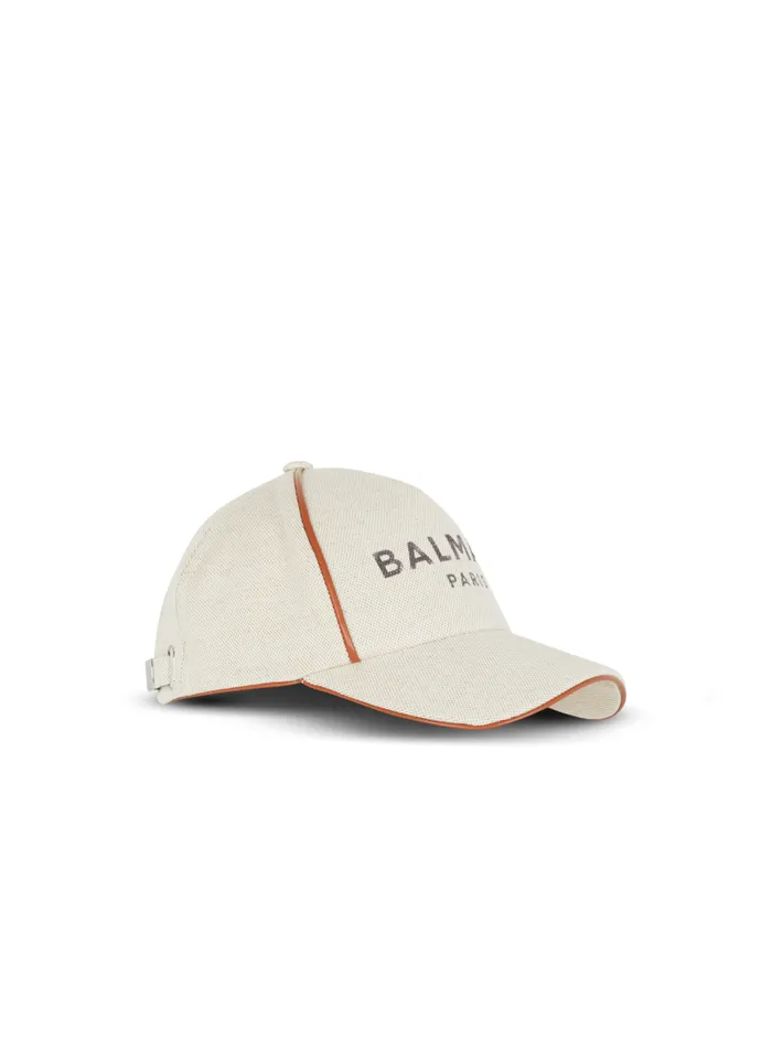 Balmain Hats And Caps Women Cotton BArmy Cap With Logo White