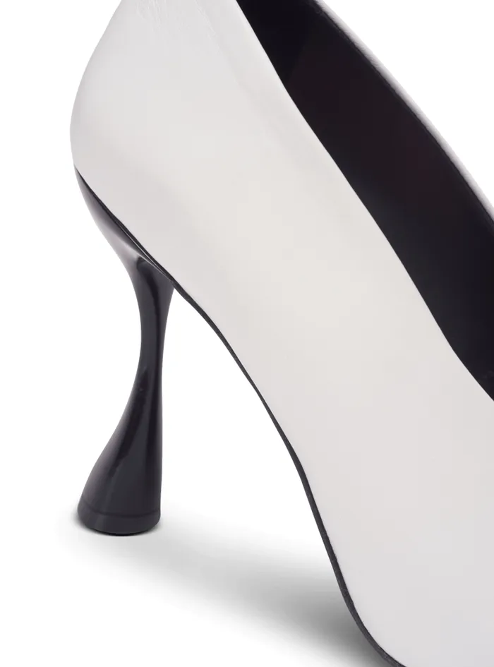 Balmain High Heels and Pumps Women Eden Twotone Pumps In Lambskin And Patent Leather White