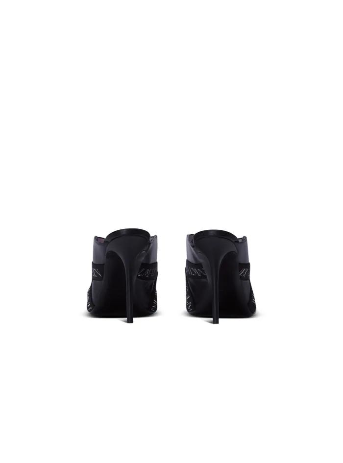 Balmain High Heels and Pumps Women Ruby Mules With Vintage Straps Black