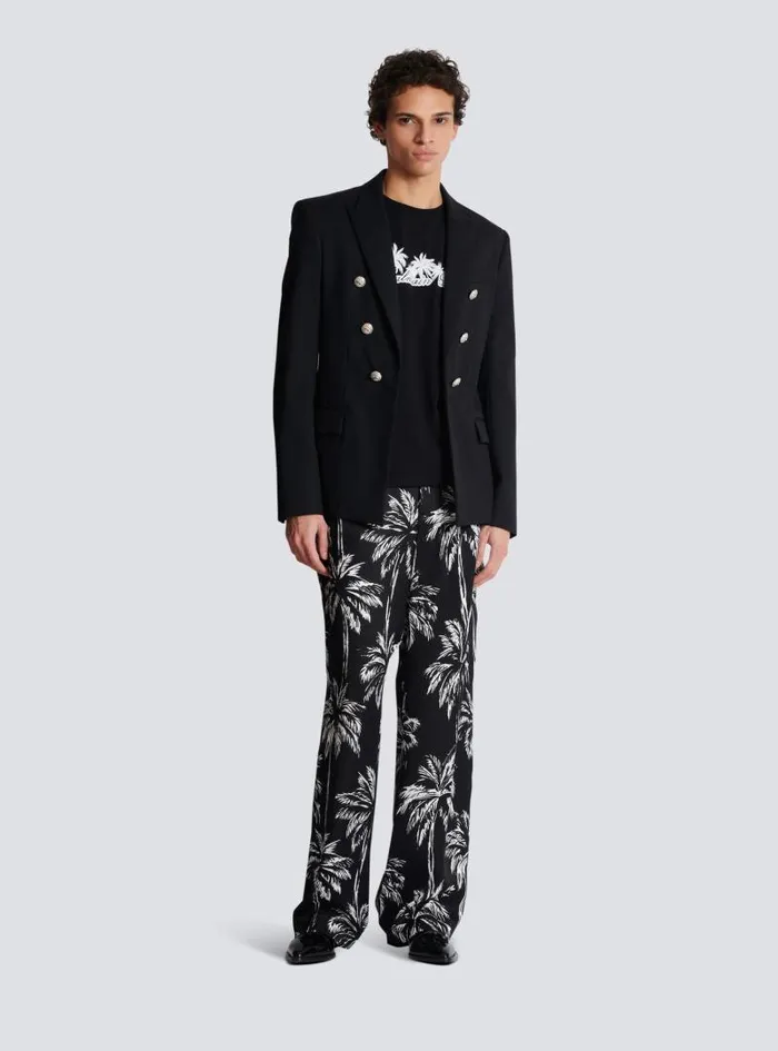 Balmain Jackets And Blazers Men Wool 6button Jacket Black