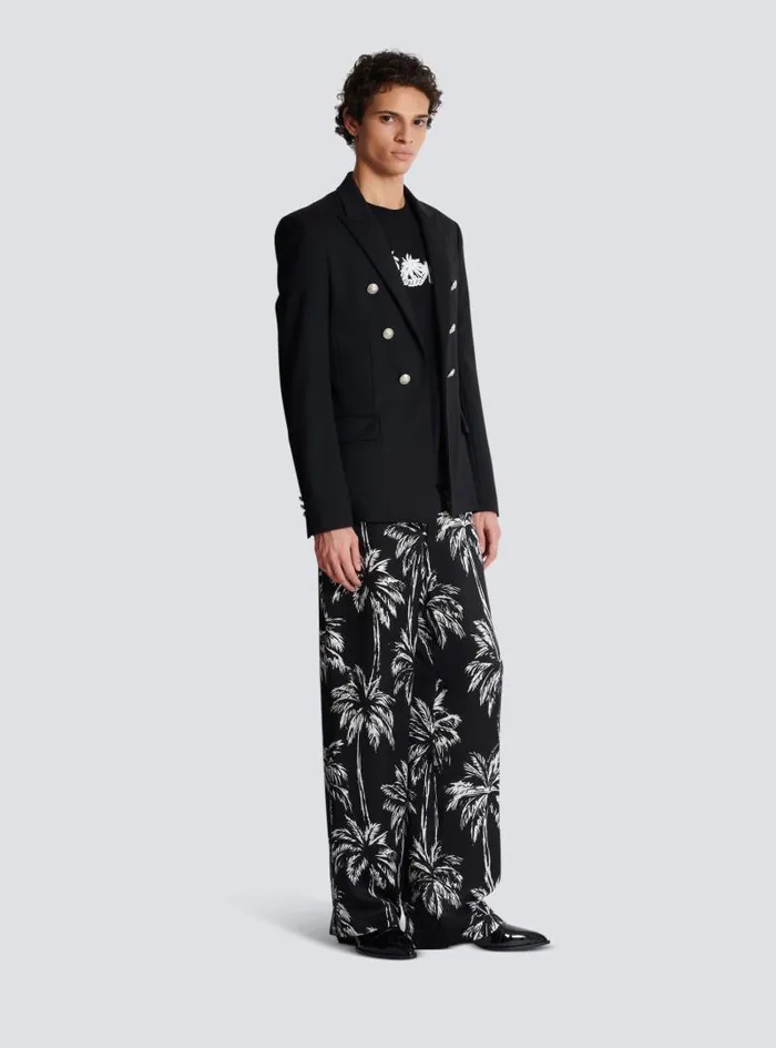 Balmain Jackets And Blazers Men Wool 6button Jacket Black