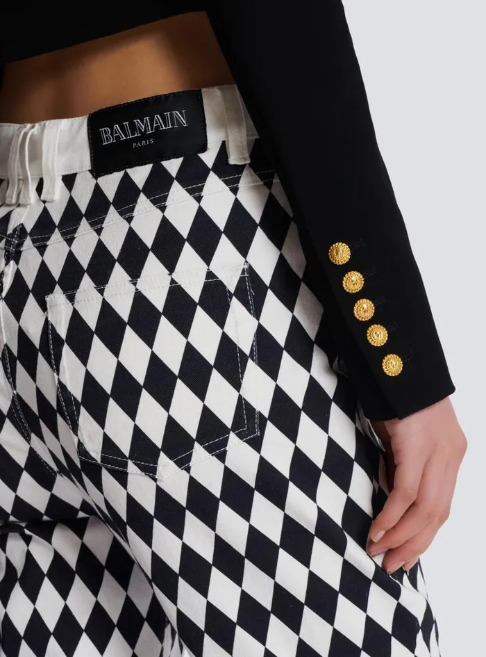 Balmain Jackets And Blazers Women Twotone Crepe Spencer Jacket Black