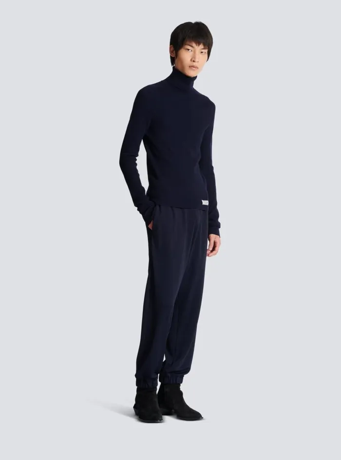 Balmain Knitwear Men PB Turtleneck Navy