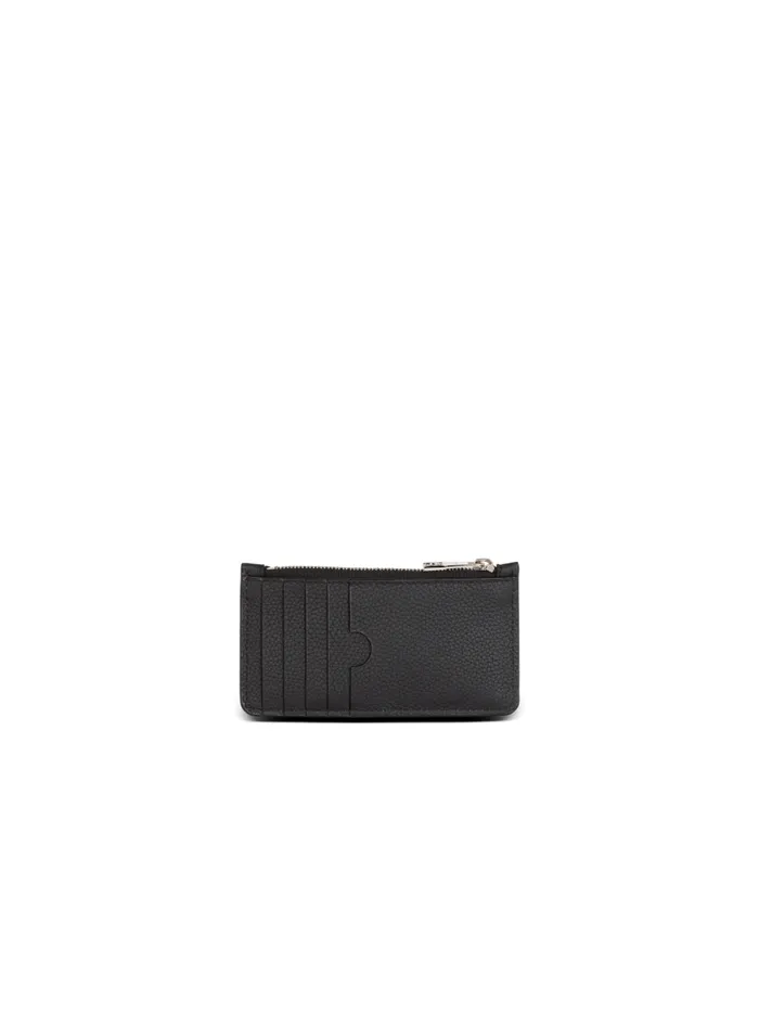 Balmain Small Leather Goods Men Leather Purse Black