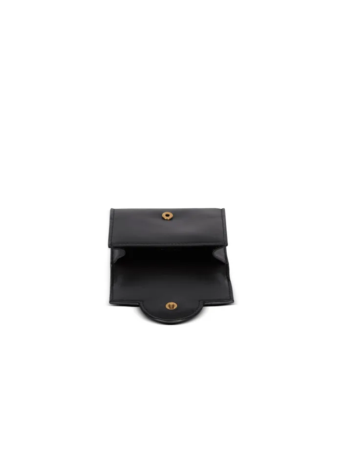 Balmain Small Leather Goods Women BBuzz Leather Purse Black